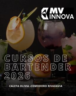 ,📍AGENDA PRÓXIMA SEMANA! ARRANCAN LAS INSCRIPCIONES 📝⏰✔️CURSO NIVEL INICIAL DE BARTENDER EN CALETA OLIVIA Y COMODORO RIVADAVIA!!Comenzamos en FEBRERO,Pero podés asegurar tu lugar😉¡¡¡PROMO EN LA INSCRIPCIÓN HASTA EL 31/12!!!